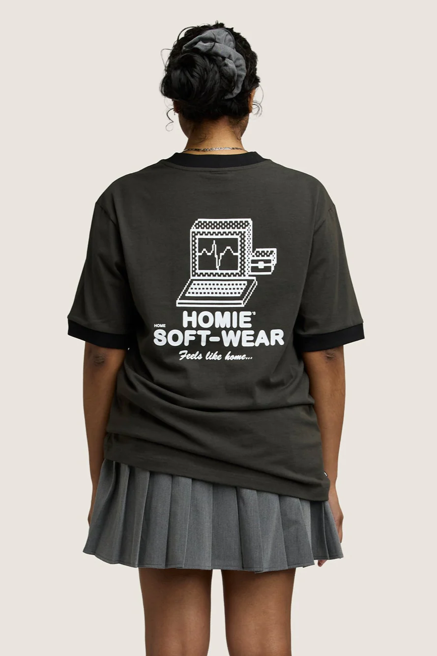 Soft-Wear Ringer Tee - Coal - Image 4