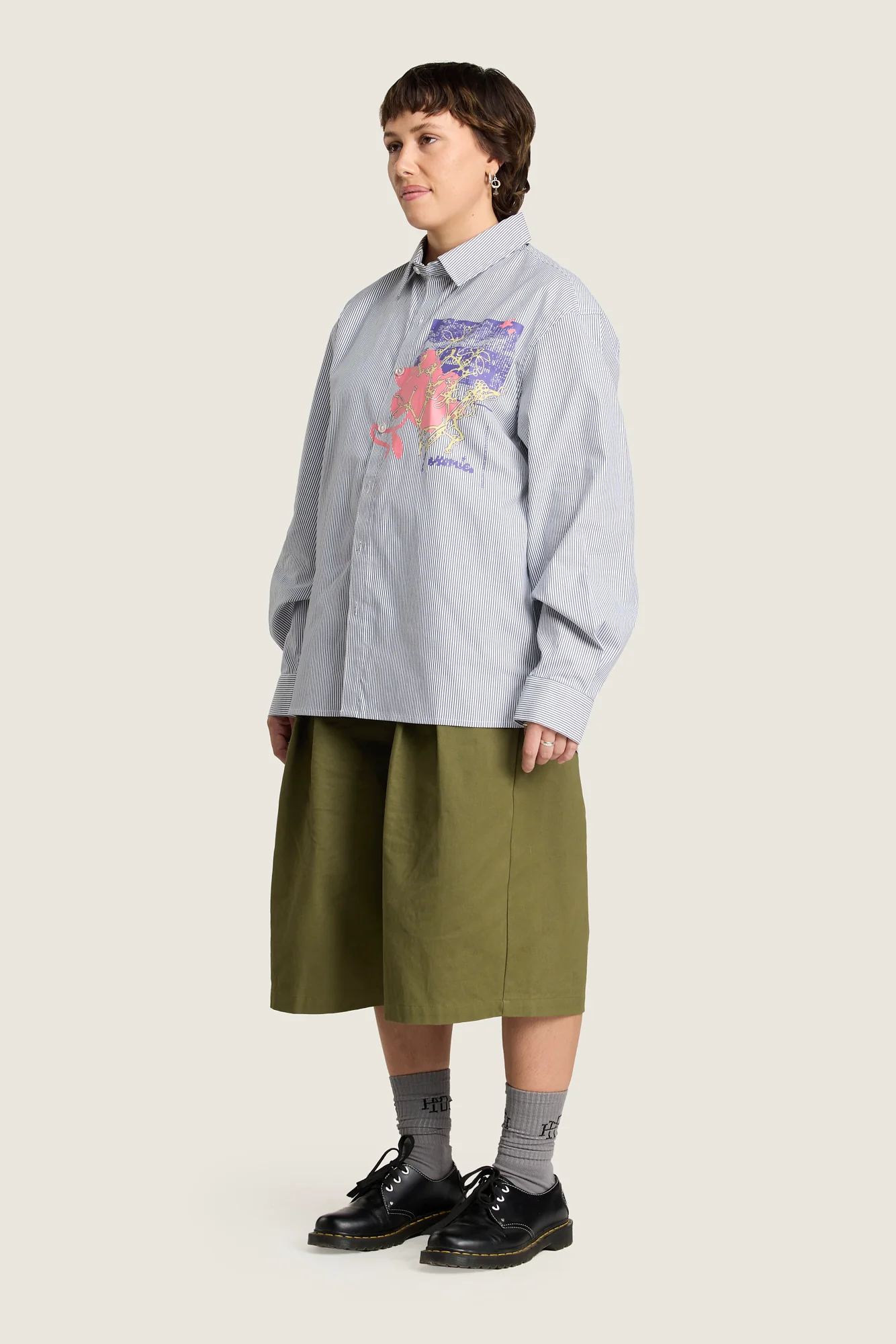 Growing Patterns Oxford Shirt - Cotton Stripe Poplin - Image 10