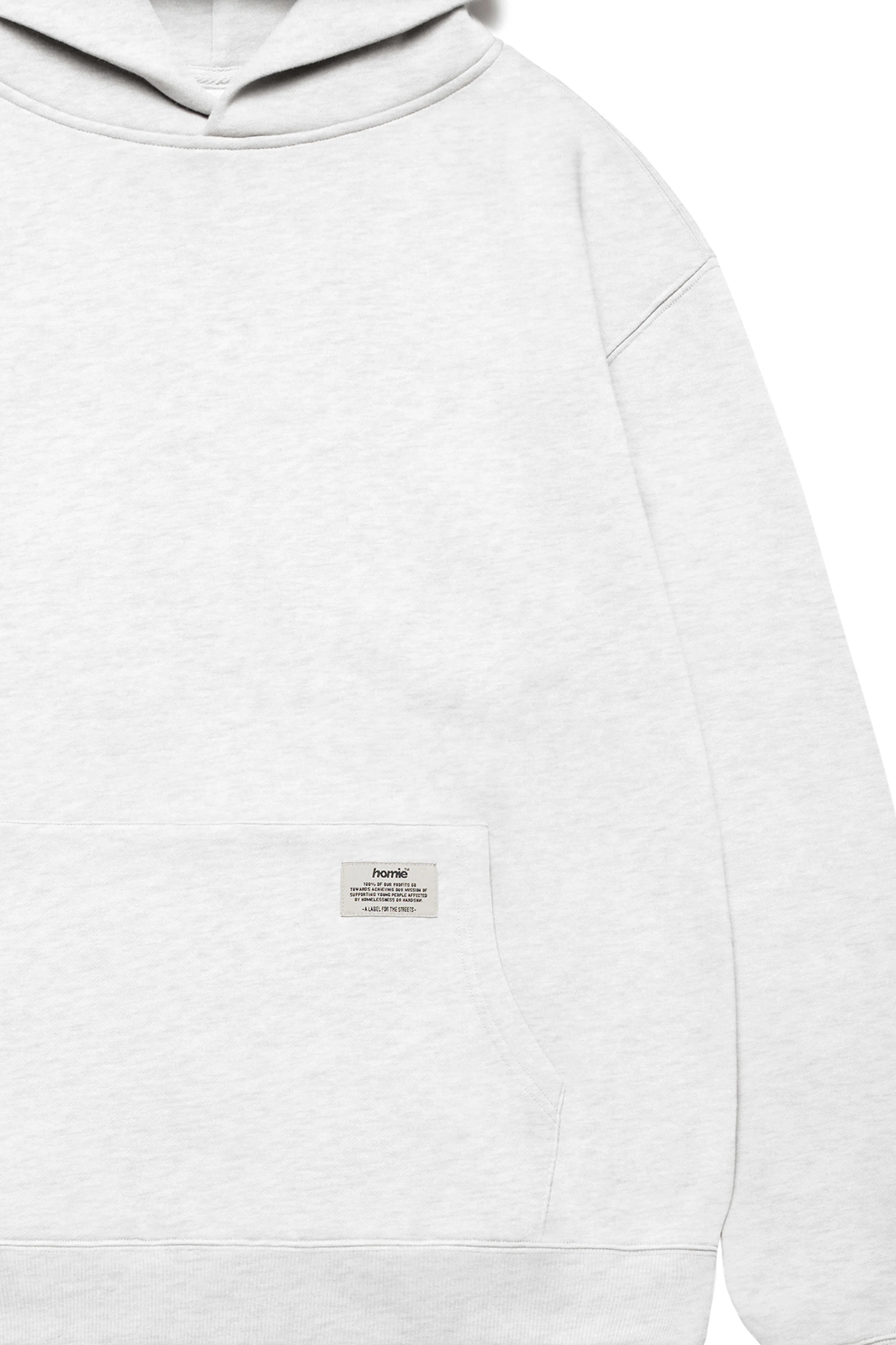 Heavy Weight Hoodie - White Marle - Image 6
