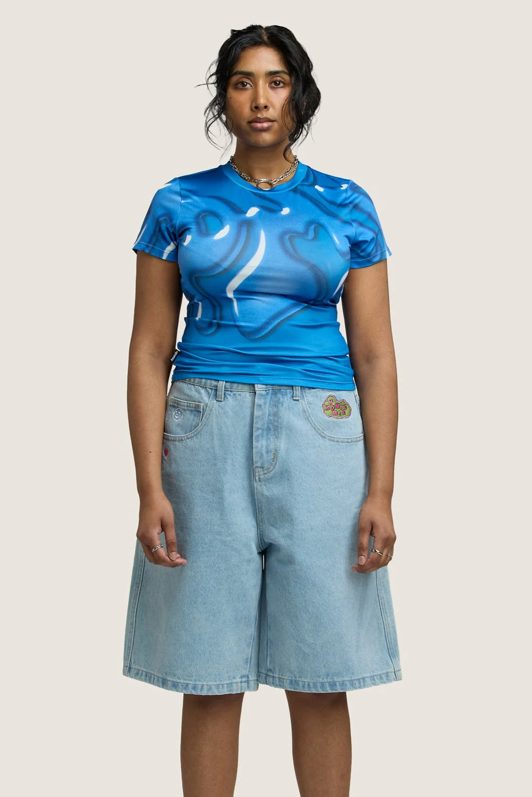 Creating Nostalgia Jorts - Medium Blue - Image 5