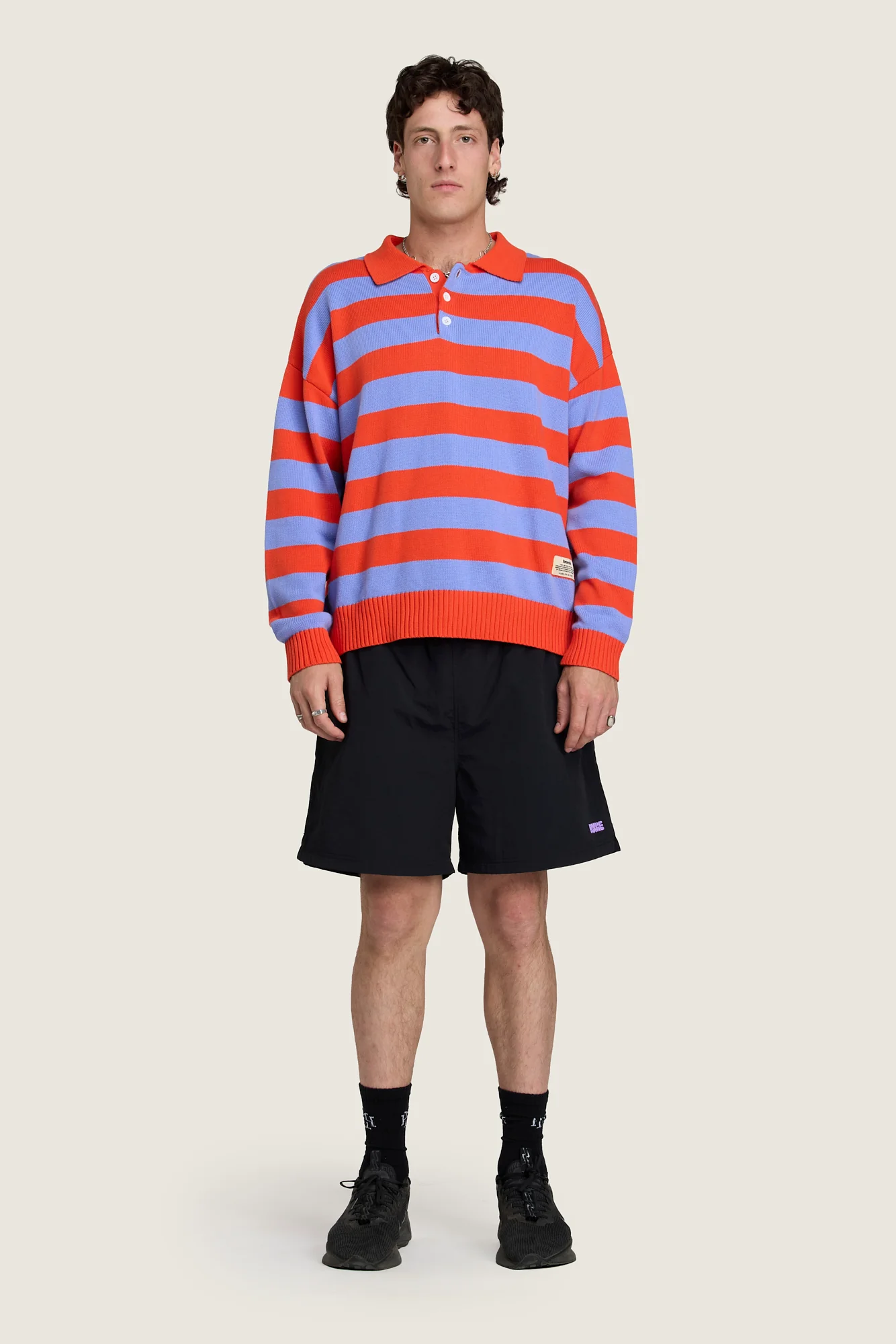 Knitted Rugby - Lilac / Blood Orange - Image 4