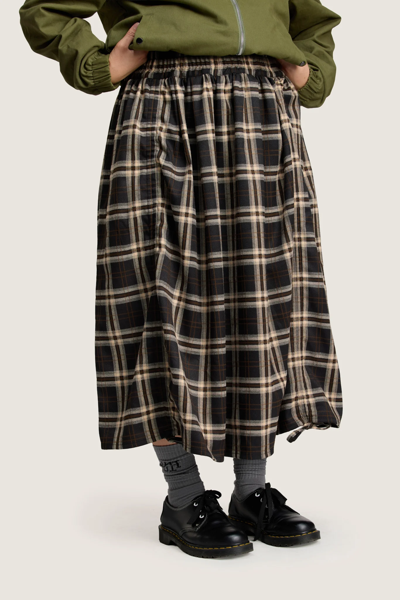 Kristy Tartan Skirt - Espresso - Image 3