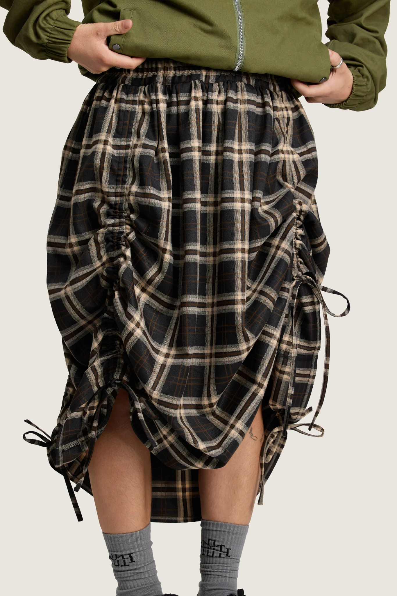 Kristy Tartan Skirt - Espresso - Image 4