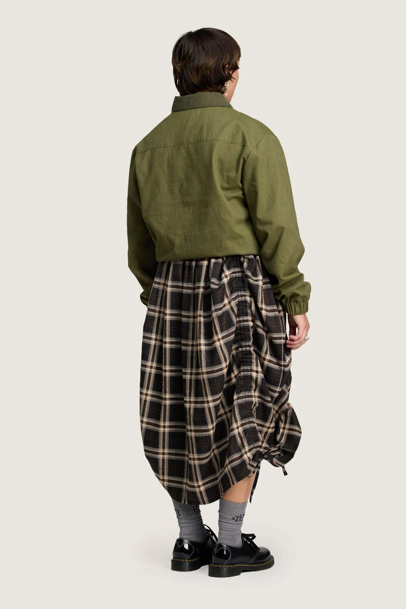 Kristy Tartan Skirt - Espresso - Image 5