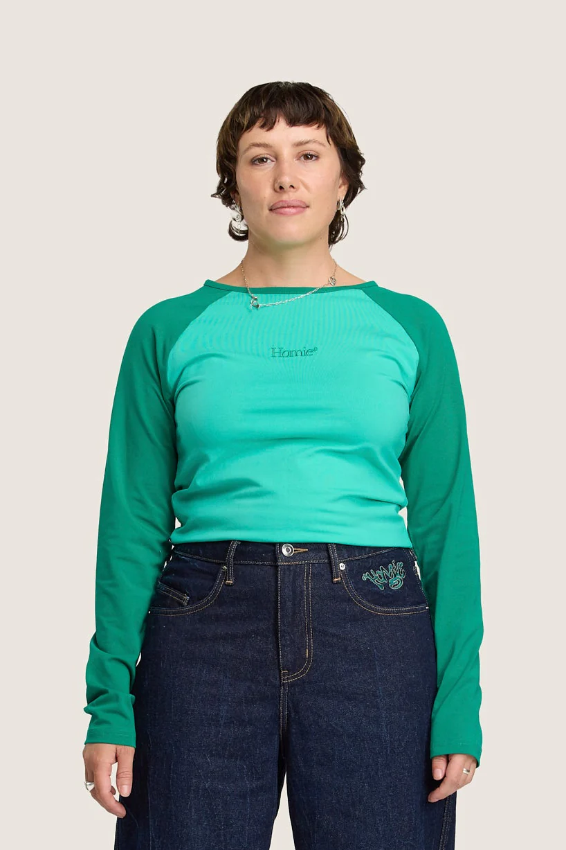 Logotype Raglan Tee - Green - Image 3