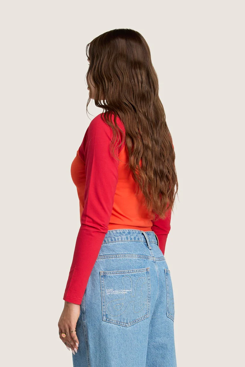 Logotype Raglan Tee - Red - Image 4