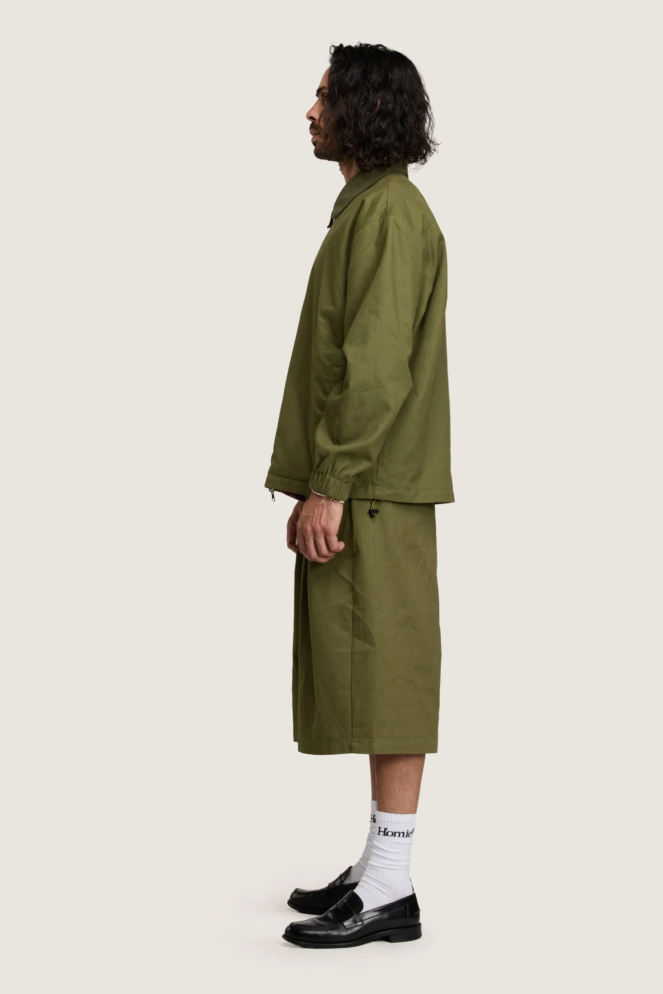 Personal Growth Longline Shorts - Khaki - Image 8