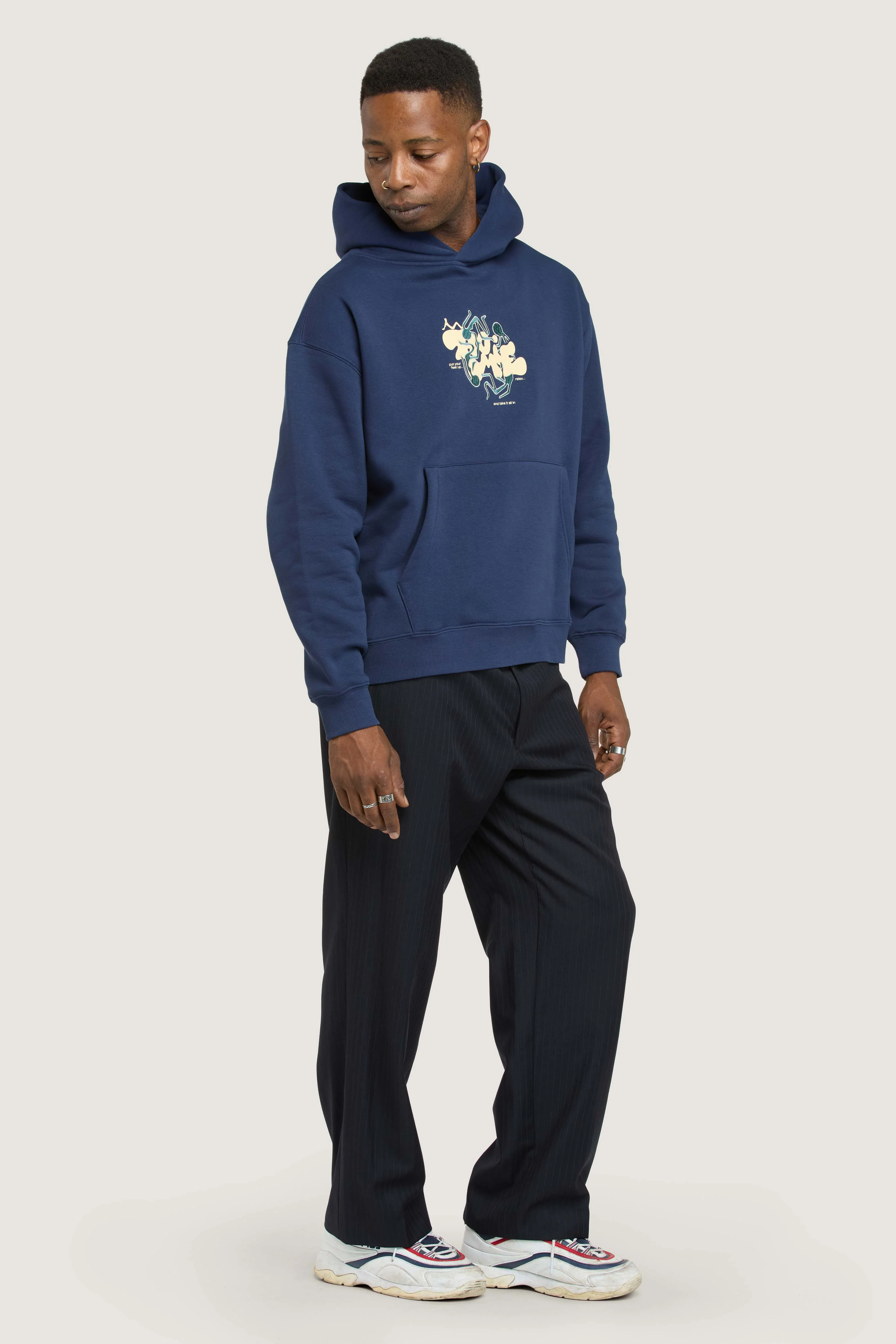 Relax Hoodie - Navy - Image 3